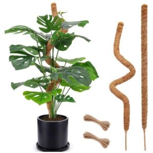 2 Pack Moss Pole 28 Inch Bendable Moss Pole for Plants Monstera